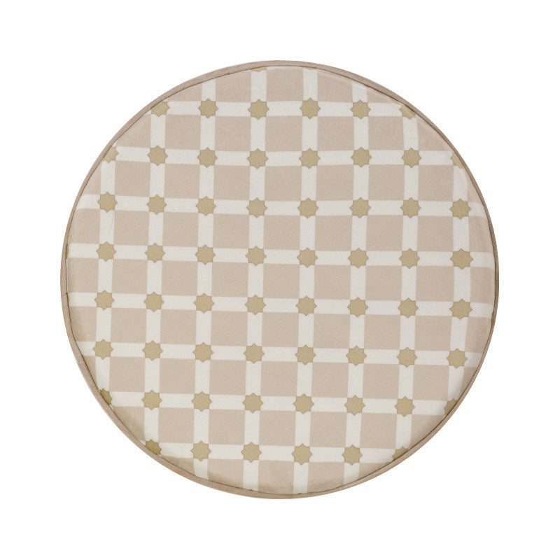 2design beige elegance logo round cushion