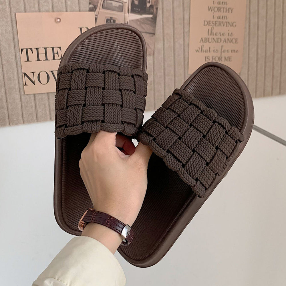 3color knit rubber roomshoes