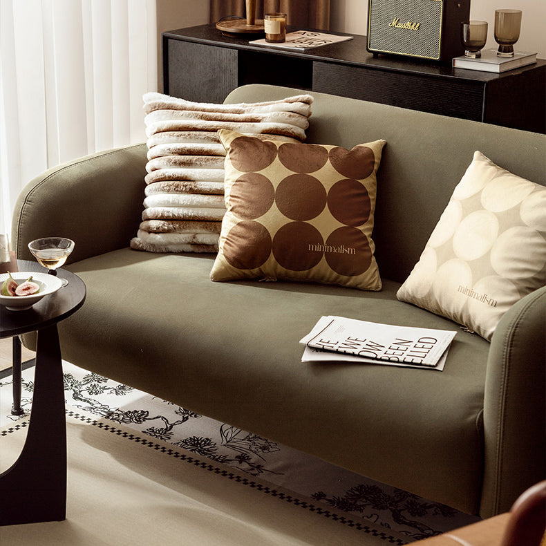brown circle minimalism 2way quilt cushion