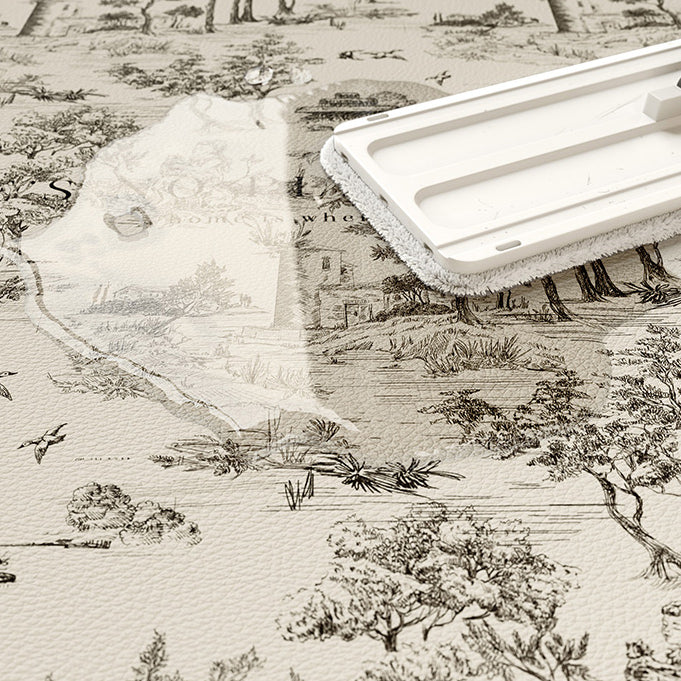 black toile de Jouy door mat