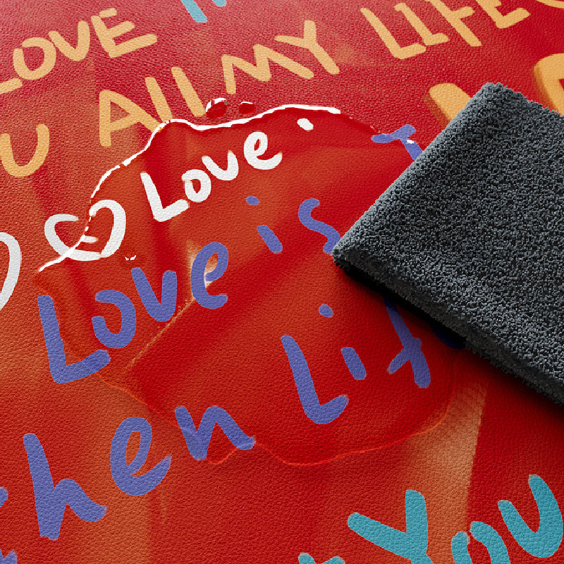 i love you colorful paint bath mat
