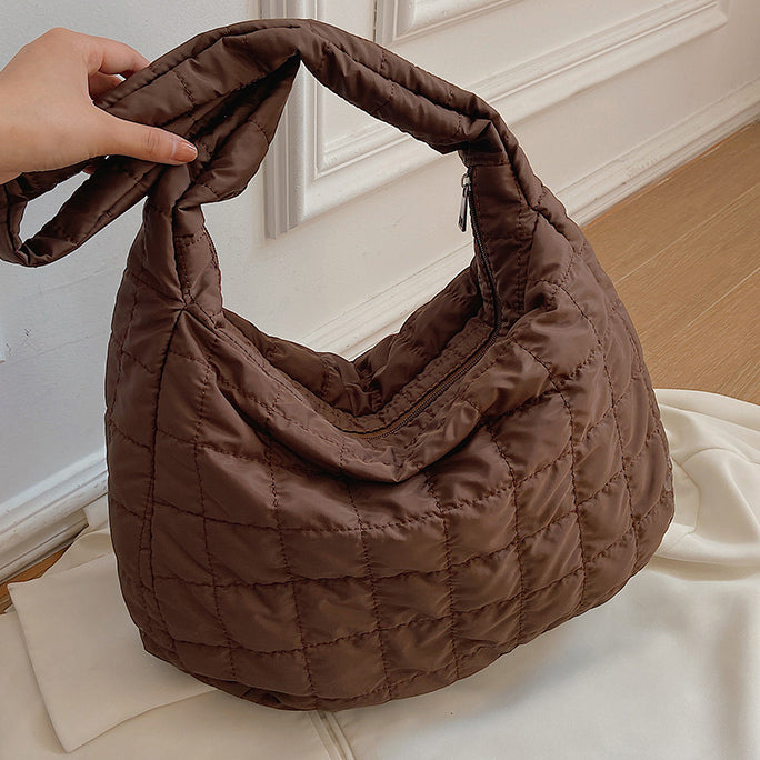 5color block quilting bag