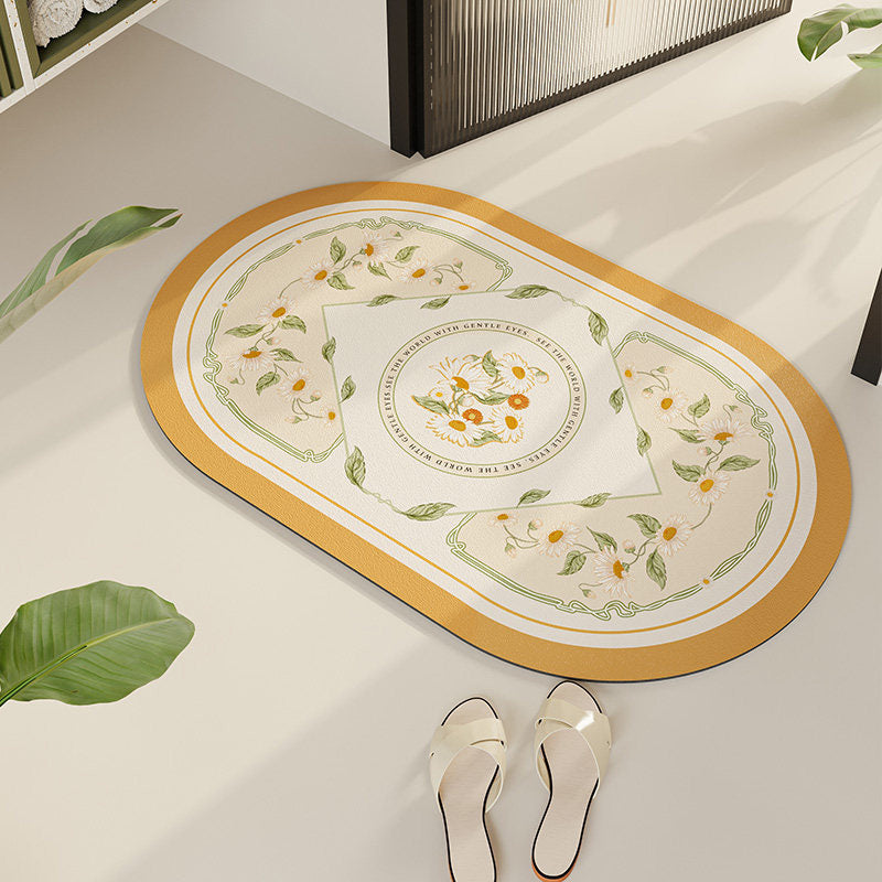 6design luxury flower bath mat