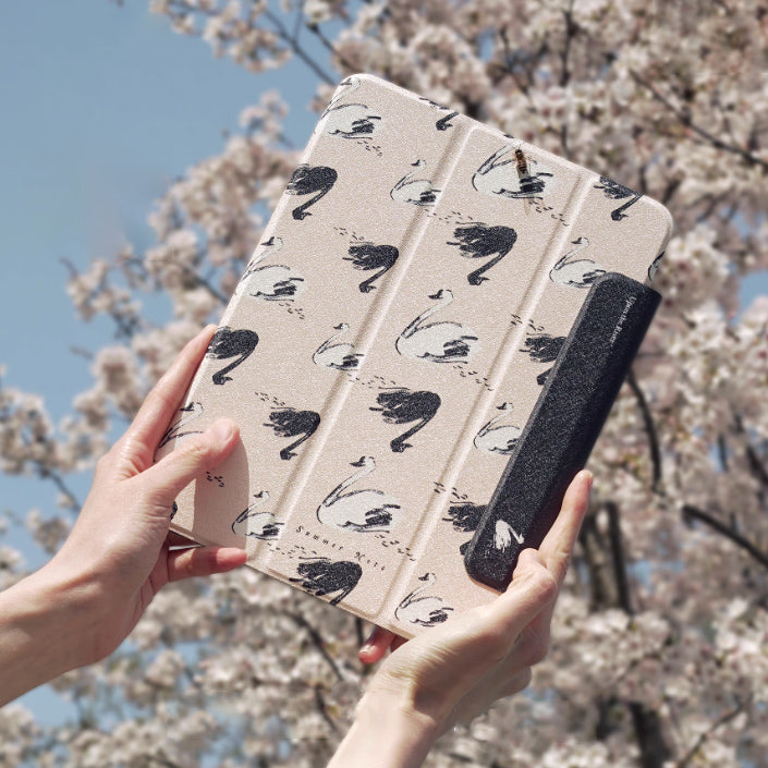 swan shadow iPad case