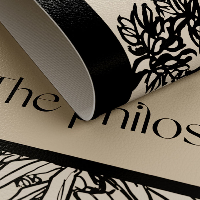 art philosopher logo round table mat