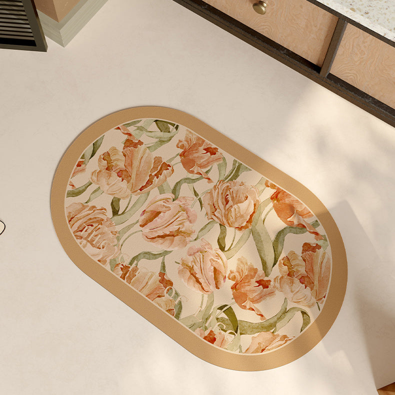 4design romantic flower bath mat