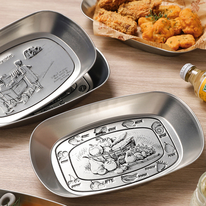 5design silver metal tray
