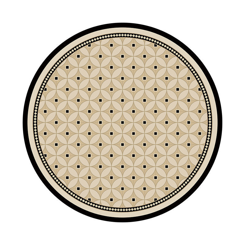 2design brown retro tile round table mat