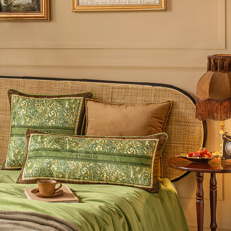 green blooming cushion
