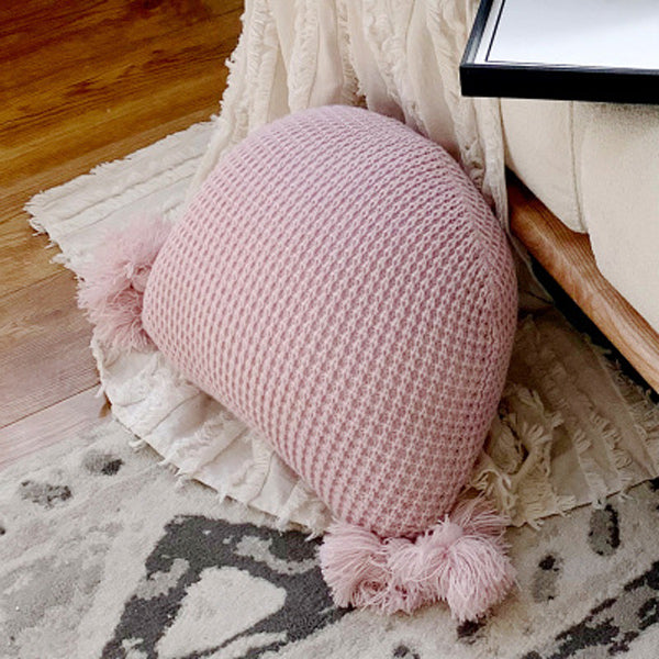 5color semicircle knit cushion