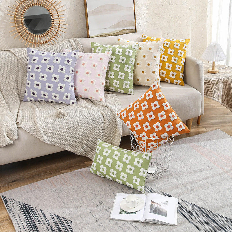 6color boa flower cushion