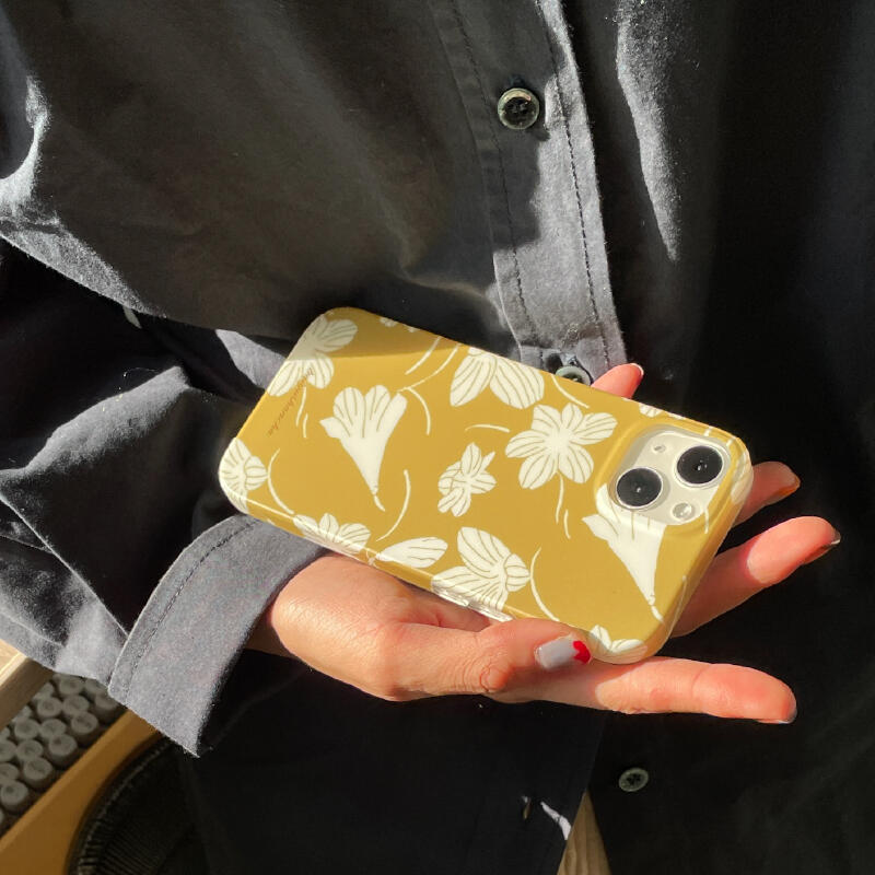yellow simple flower iPhone case