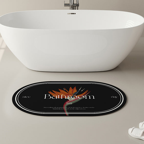 6design chic flower bath mat