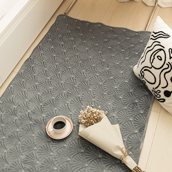 3color fan shape floor mat