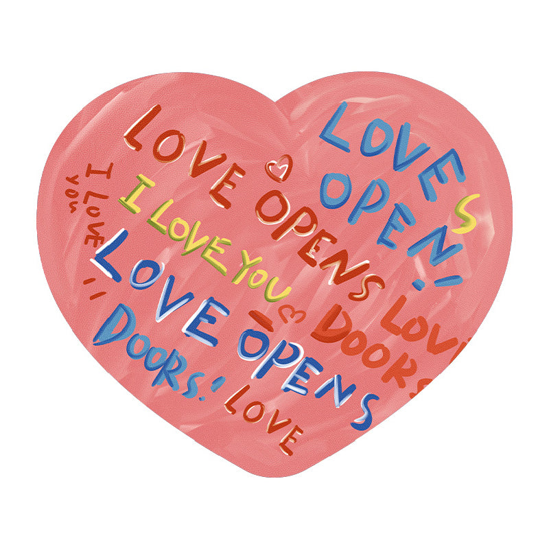 i love you colorful paint place mat