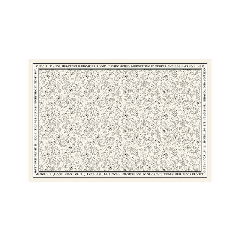 monotone dream simple flower big door mat