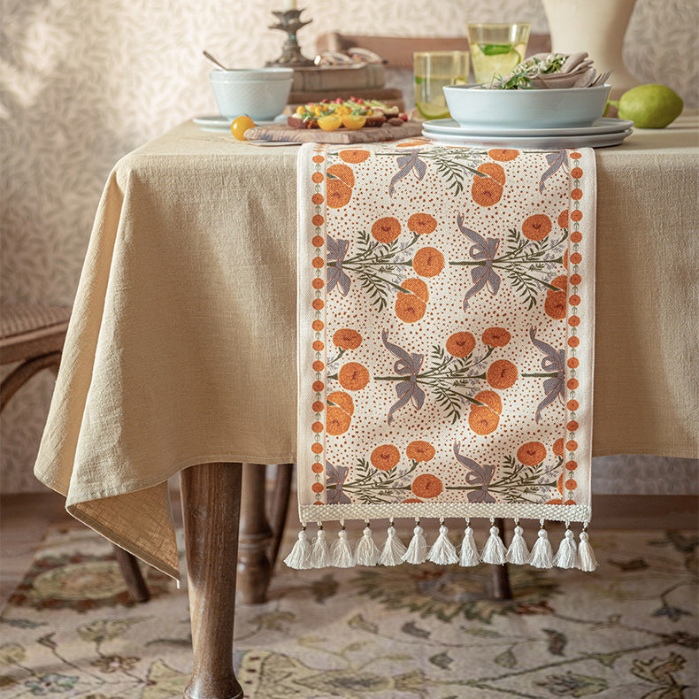 orange margarita table runner