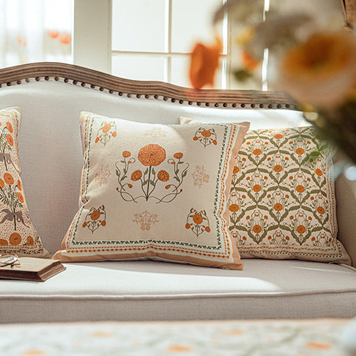 orange margarita square cushion