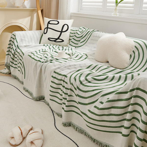 4color two tone line sofa cover