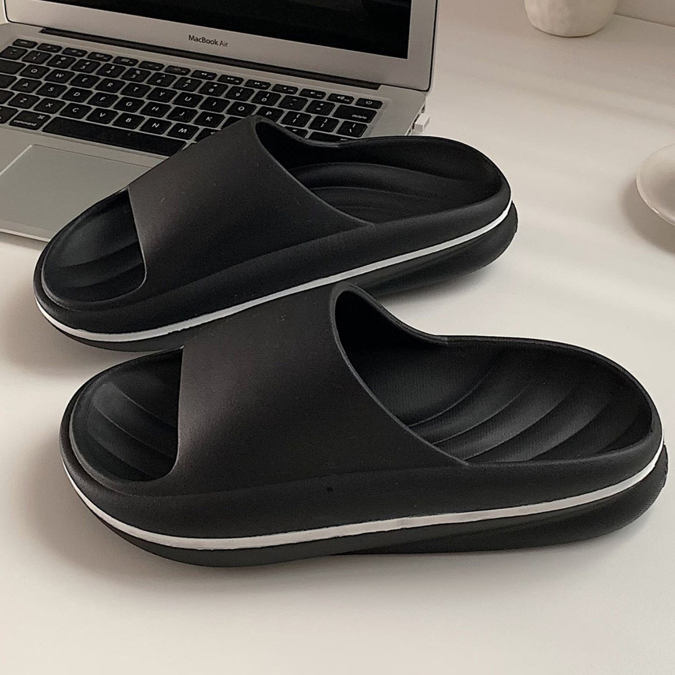 3color single line rubber roomshoes