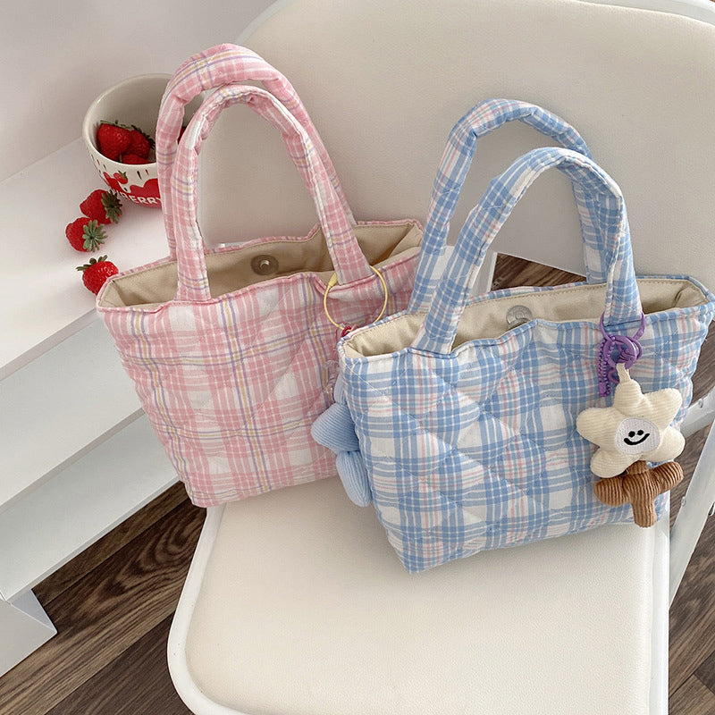 【即納】5color quilting check bag