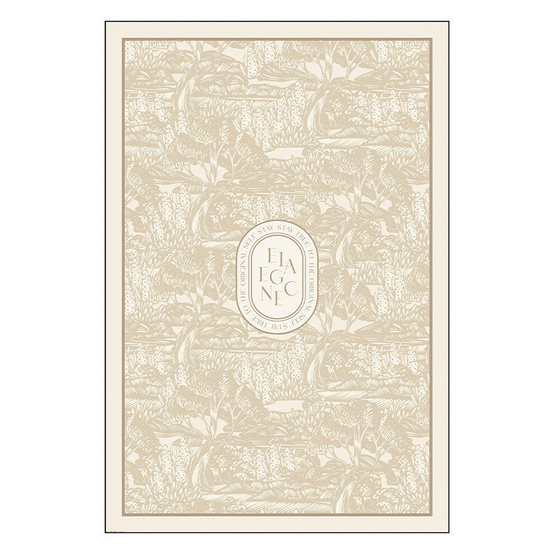 beige elegance logo door mat