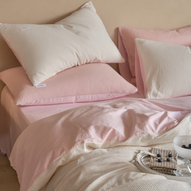 8color waffle logo tag bedlinen set