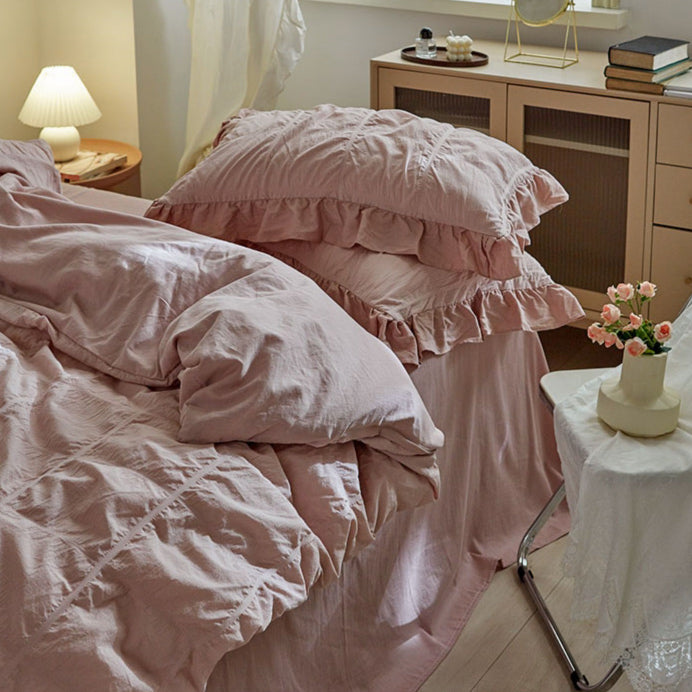 5color frill gather bedlinen set