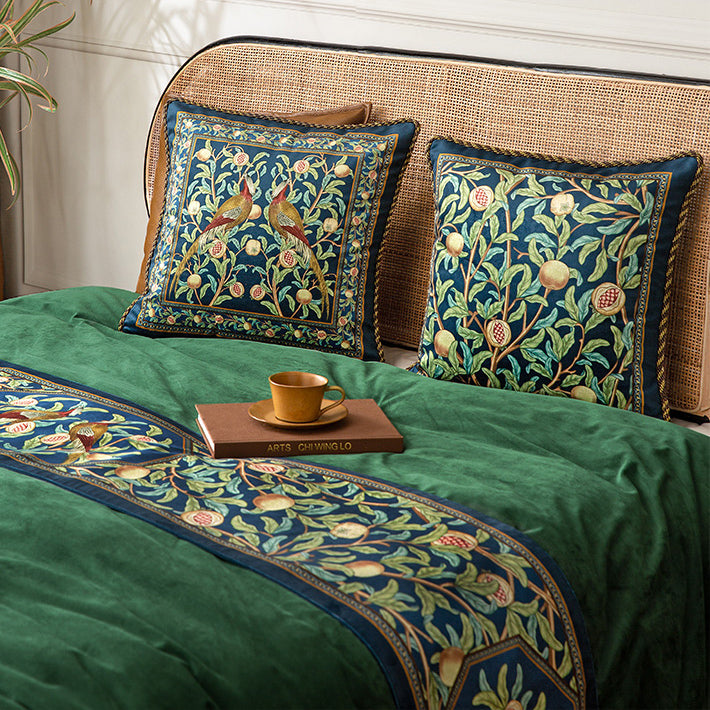 american retro pomegranate square cushion