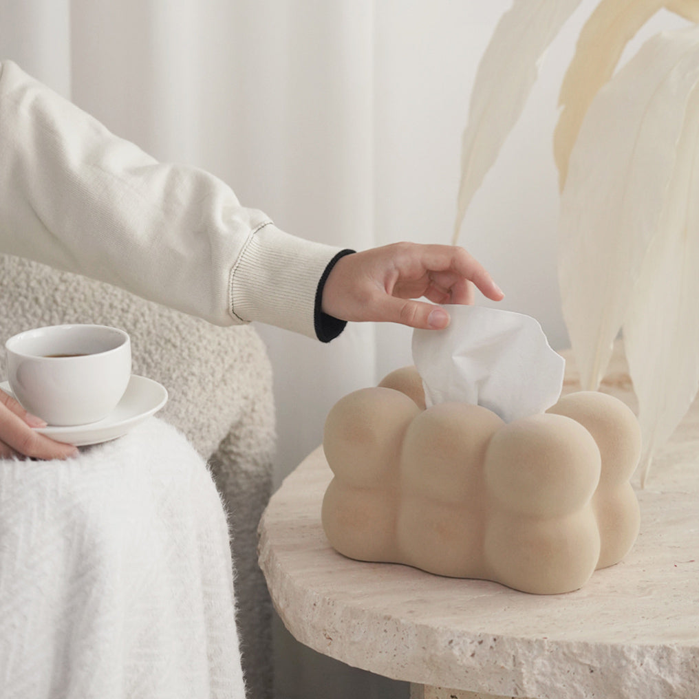 3color furry cloud tissue case