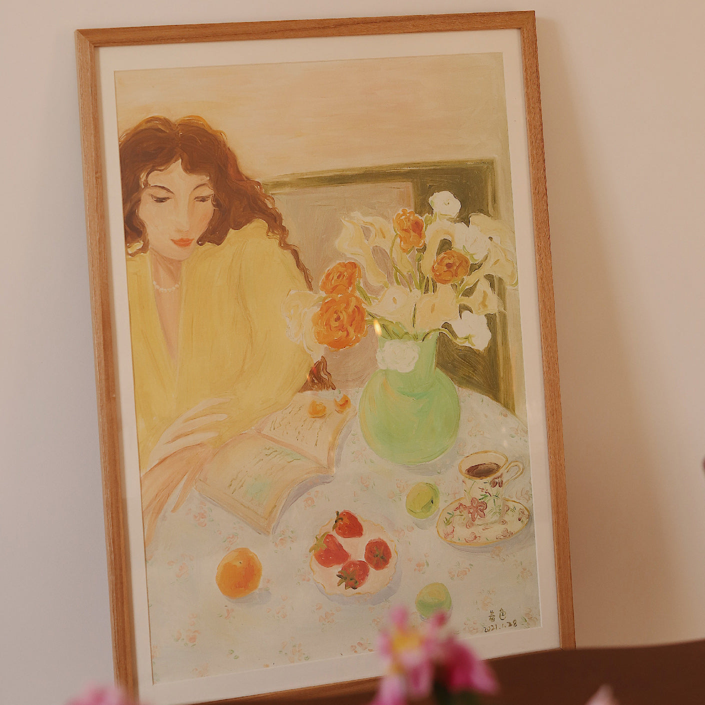 spring afternoon art poster & frame SET