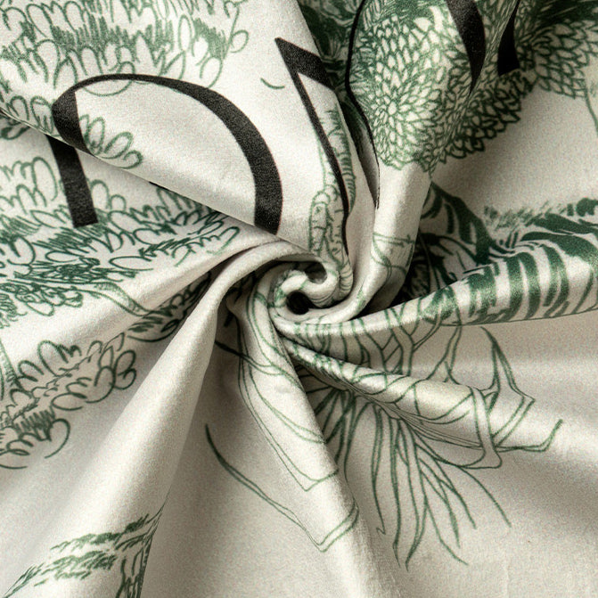 green retro forest table cloth