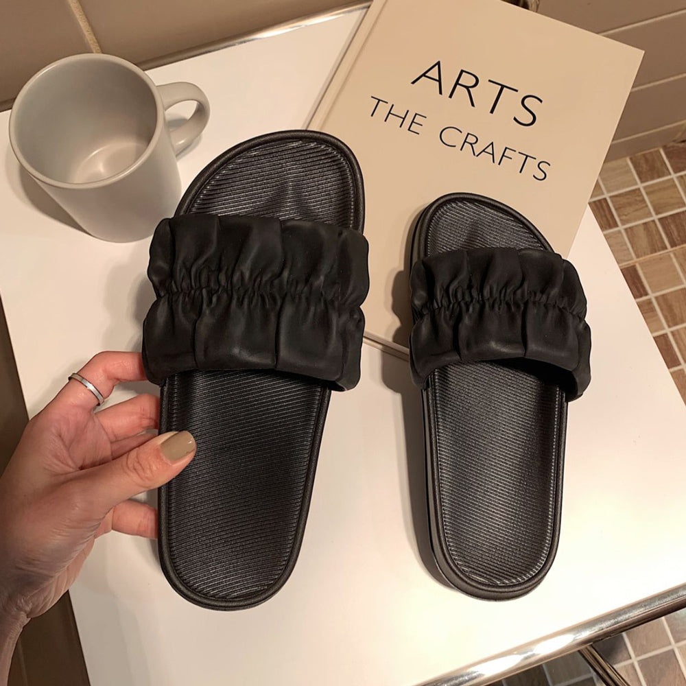 3color gather rubber roomshoes