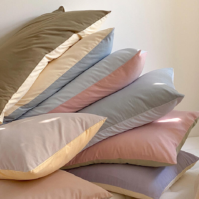 8color pastel bicolor pillow sheets