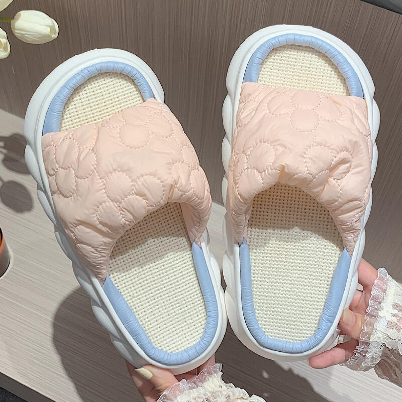 9color quilted down roomshoes