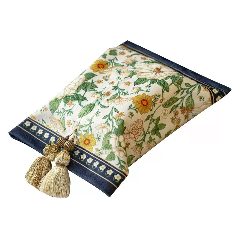 2design navy retro flower tissue case