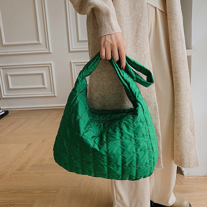 5color block quilting bag