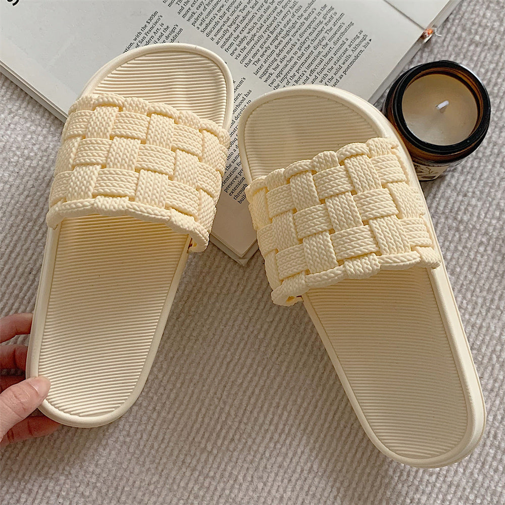 3color knit rubber roomshoes
