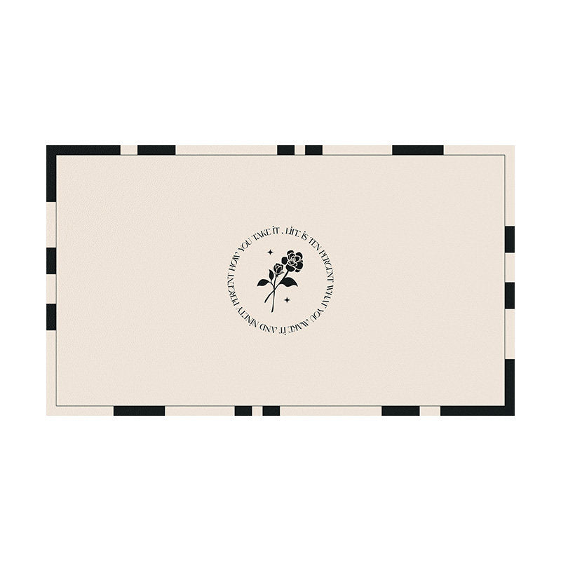 black tulip square table mat