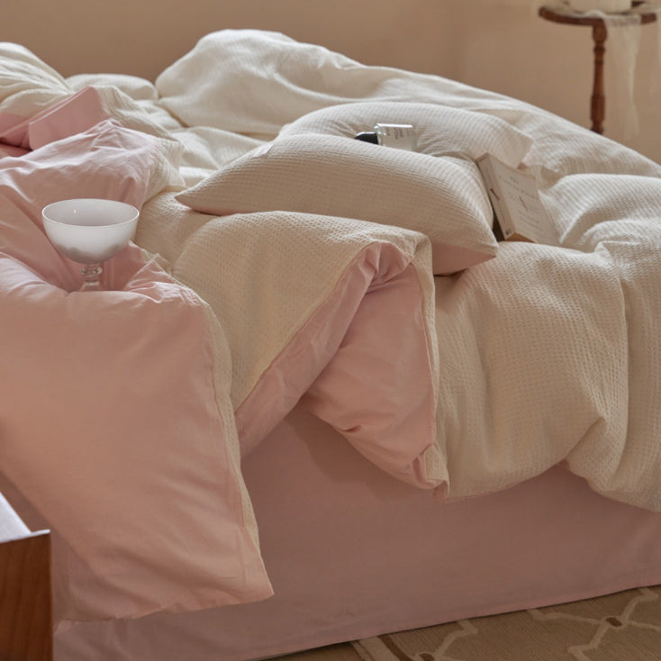 8color waffle logo tag bedlinen set