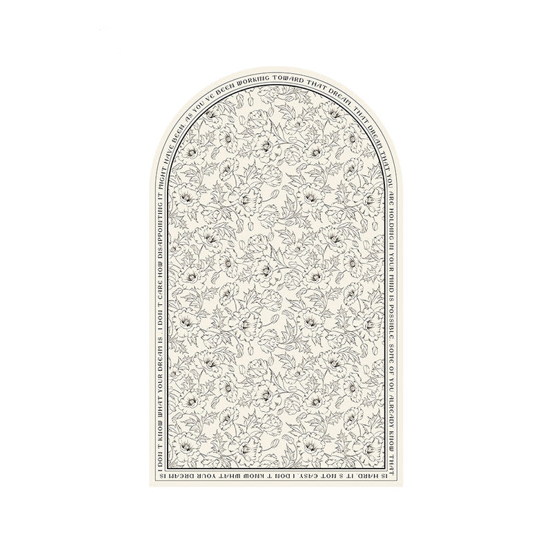 monotone dream simple flower big door mat