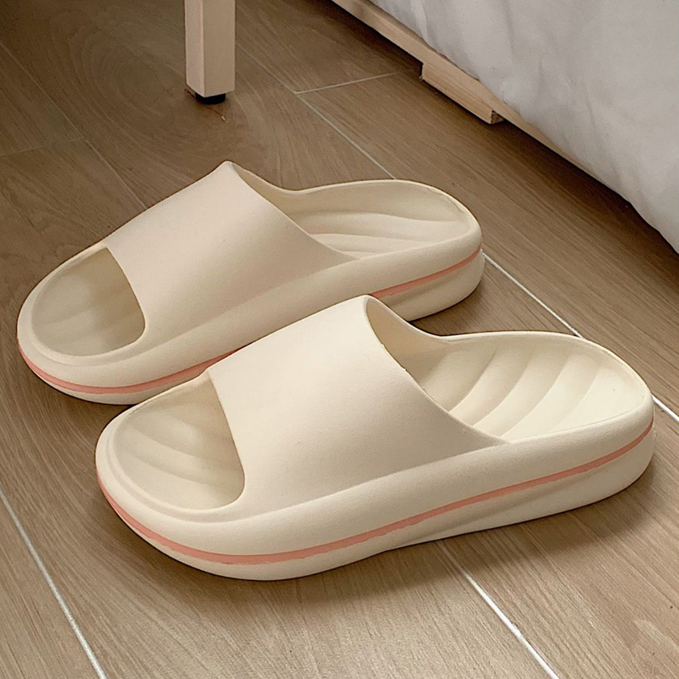 3color single line rubber roomshoes