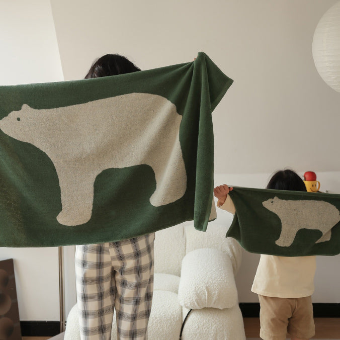 3color polar bear towel