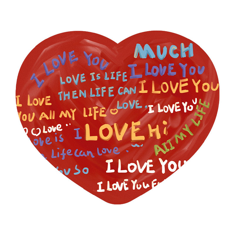 i love you colorful paint place mat
