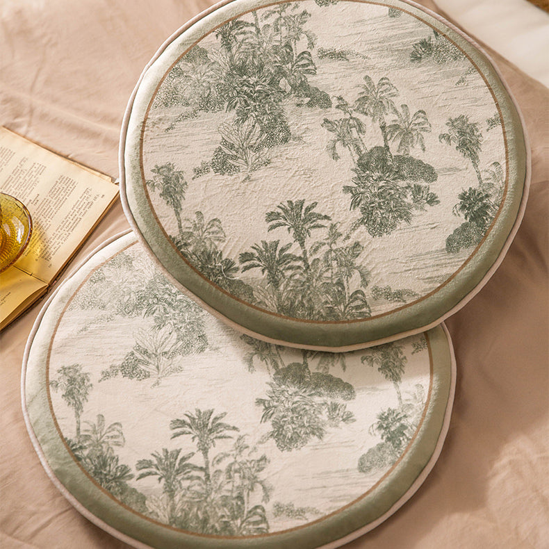 green safari round & square cushion