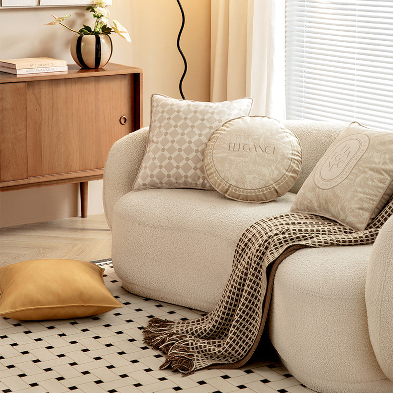 2design beige elegance logo cushion