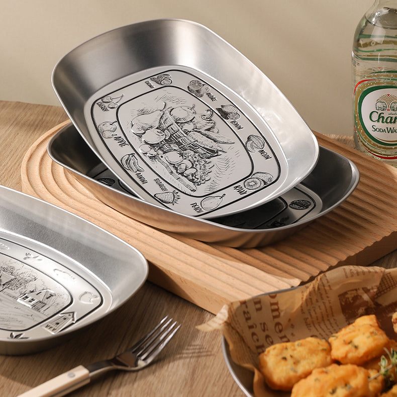 5design silver metal tray