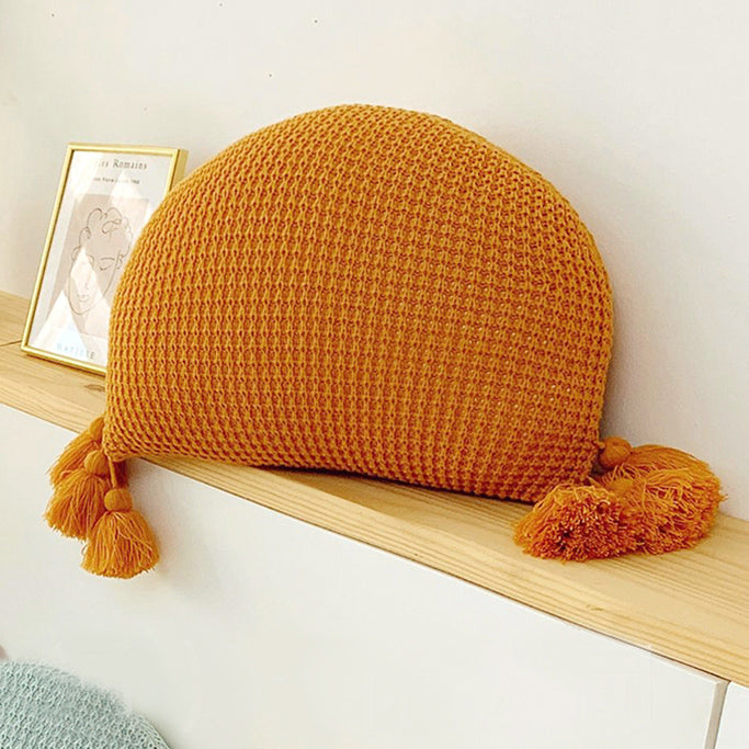 5color semicircle knit cushion