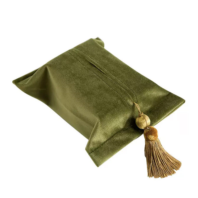 6color velvet tassel tissue case