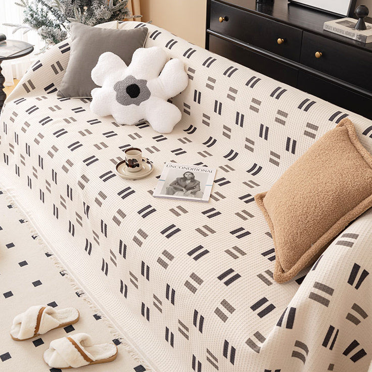 6design monotone geometry sofa cover